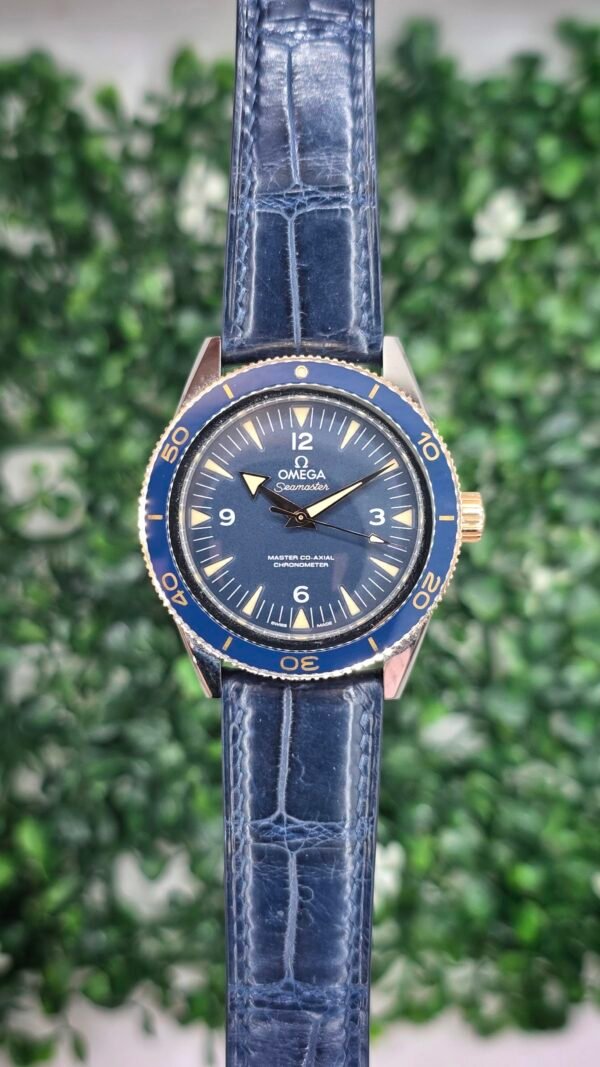 Omega seamaster 300 233.62.41.21.03.001 41mm Blue Titanium Sedna gold