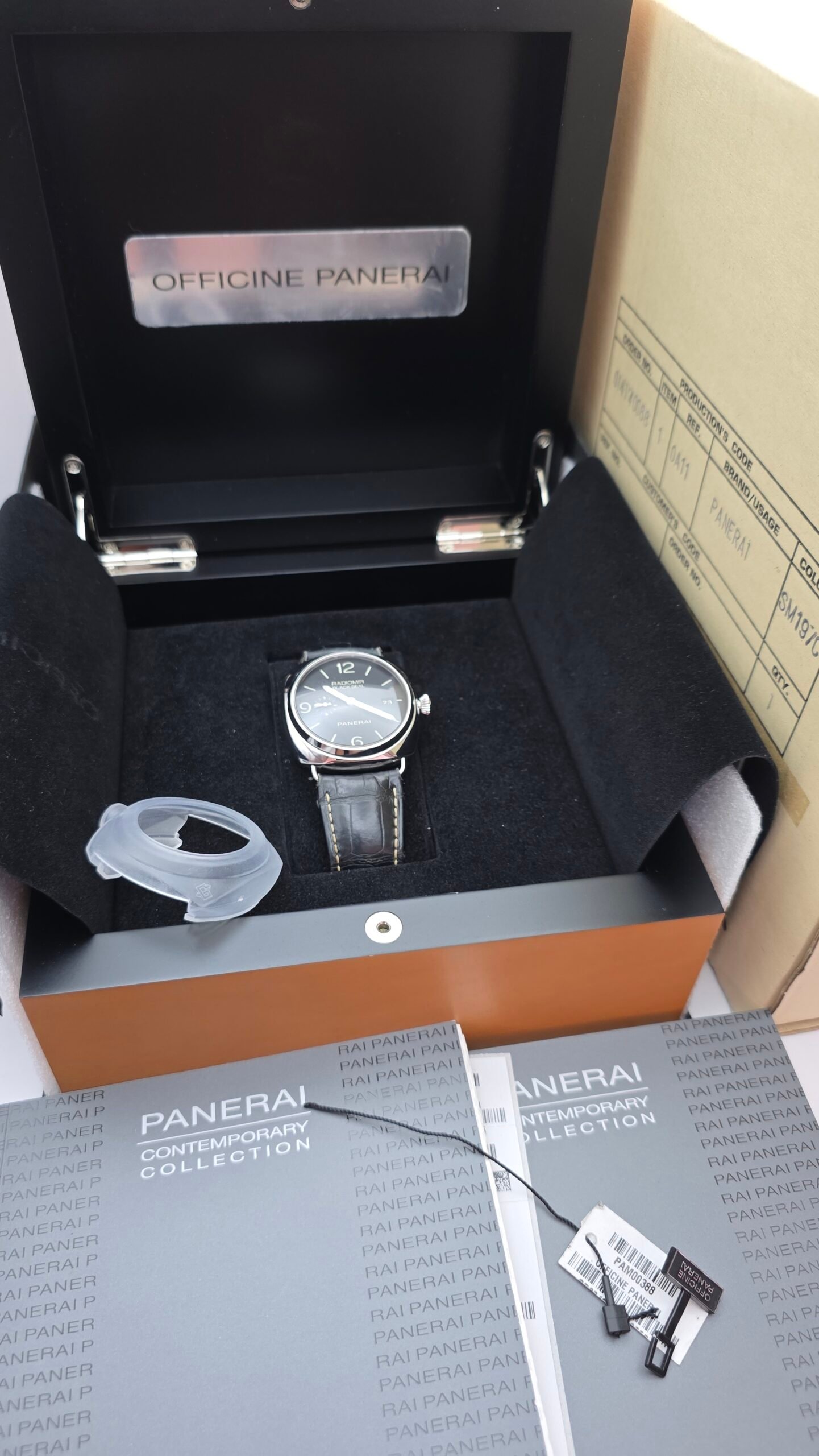 Panerai Radiomir Black Seal 3 days PAM388 PAM00388 45mm Black Steel Full Set - Image 8