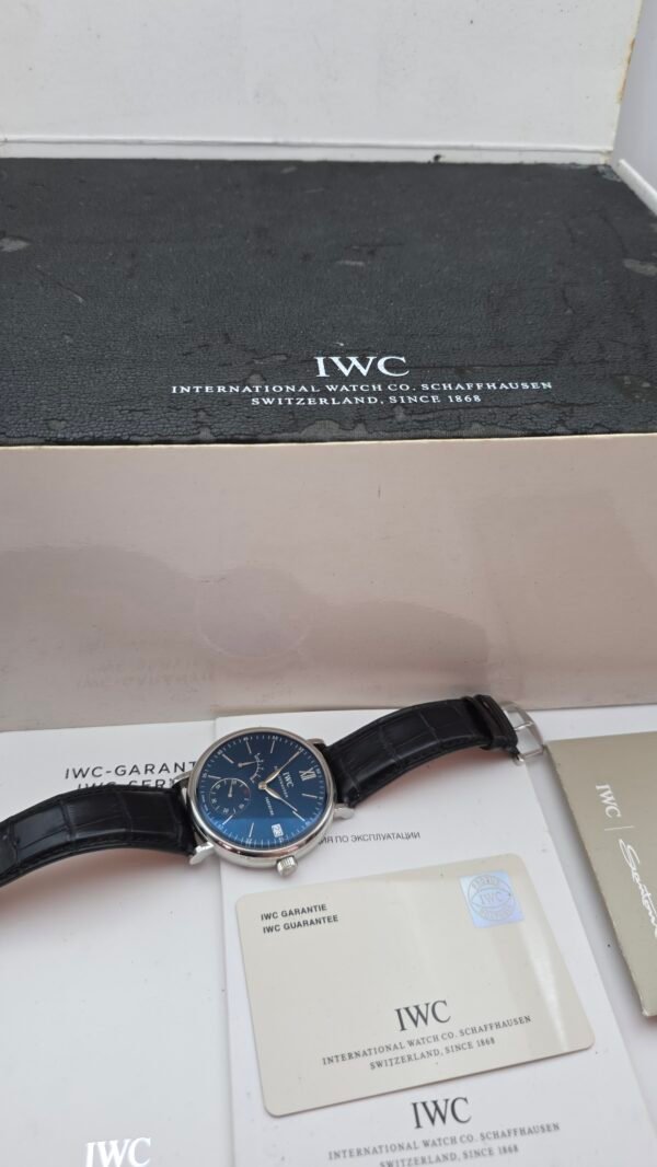 IWC Portofino hand wound 8 days IW510106 45mm Blue Steel Full Set