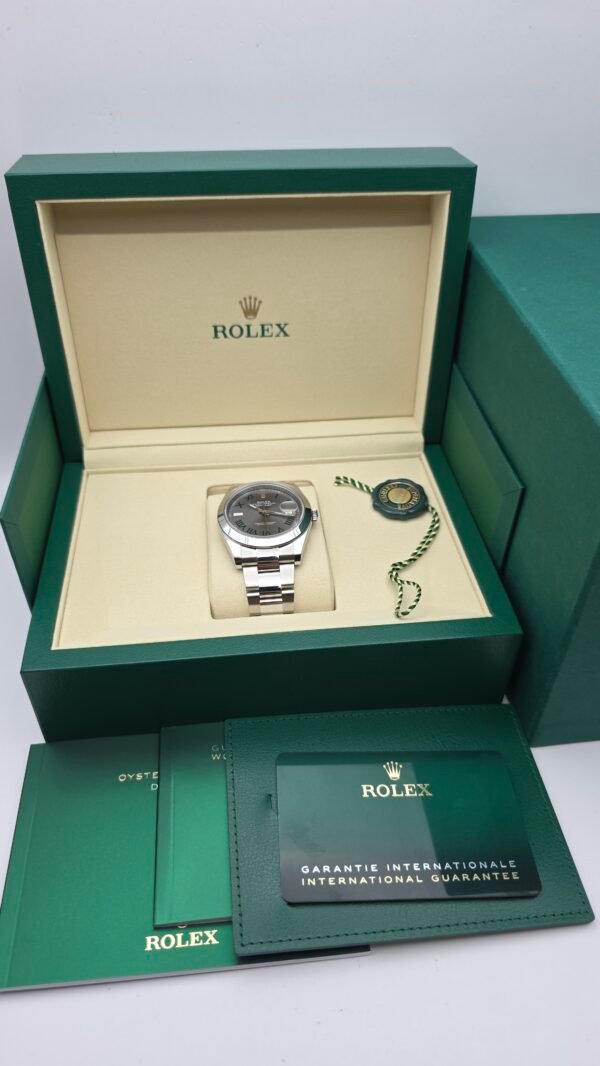 JULY 2026 Rolex Datejust 41 126300 126300-0013 Wimbledon 41mm Grey Green Steel Full Set