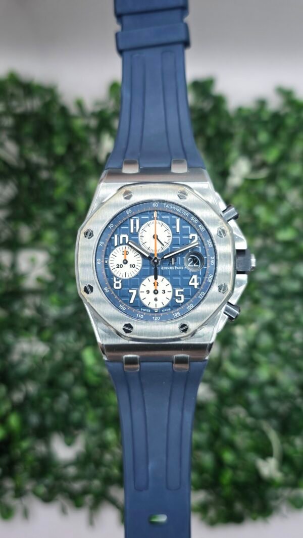 STICKERED Audemars Piguet AP Royal Oak Offshore Navy Chronograph 26470ST.OO.A027CA.01 26470ST 42mm Steel Blue Full Set