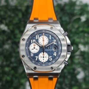 STICKERED Audemars Piguet AP Royal Oak Offshore Navy Chronograph 26470ST.OO.A027CA.01 26470ST 42mm Steel Blue Full Set - Image 10