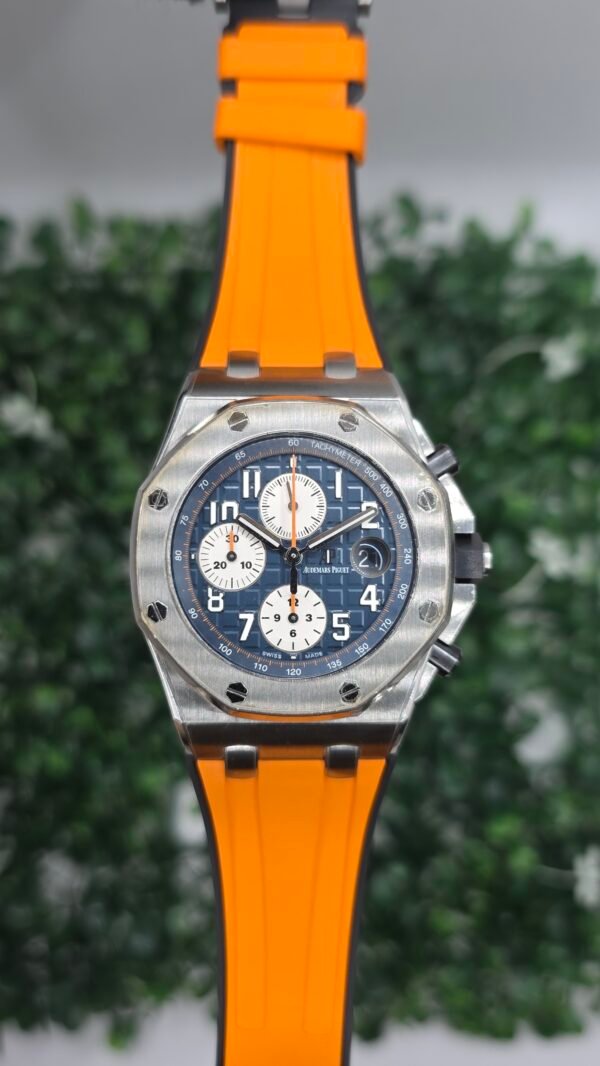STICKERED Audemars Piguet AP Royal Oak Offshore Navy Chronograph 26470ST.OO.A027CA.01 26470ST 42mm Steel Blue Full Set