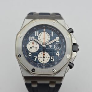 STICKERED Audemars Piguet AP Royal Oak Offshore Navy Chronograph 26470ST.OO.A027CA.01 26470ST 42mm Steel Blue Full Set - Image 2