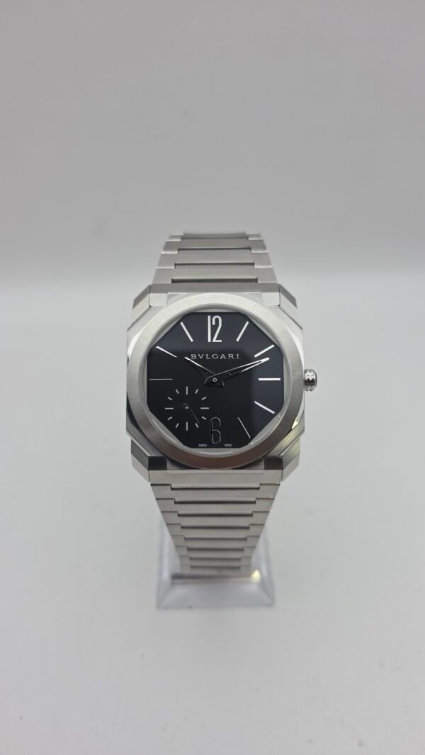 UNDER WARRANTY Bulgari Bvlgari Octo Finissimo 103297 40mm Steel Black Full Set MSRP 19K