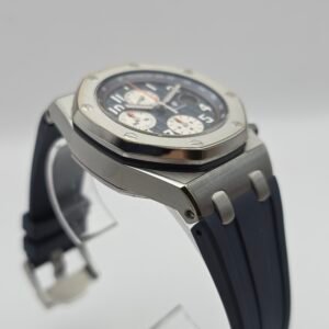 STICKERED Audemars Piguet AP Royal Oak Offshore Navy Chronograph 26470ST.OO.A027CA.01 26470ST 42mm Steel Blue Full Set - Image 6