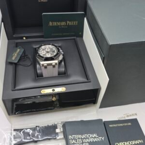 STICKERED Audemars Piguet AP Royal Oak Offshore Reverse Panda Chronograph Novelty 26400IO.OO.A004CA.01 26400IO 44mm Titanium Grey Full Set - Image 9